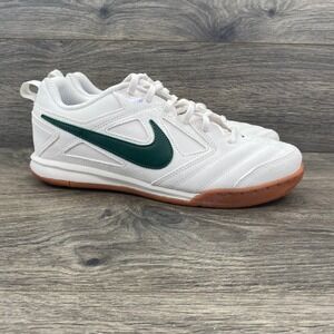 Nike Streetgato Soccer Shoes Kids 7Y White Green Gum IH4045-030 Suede Sneakers